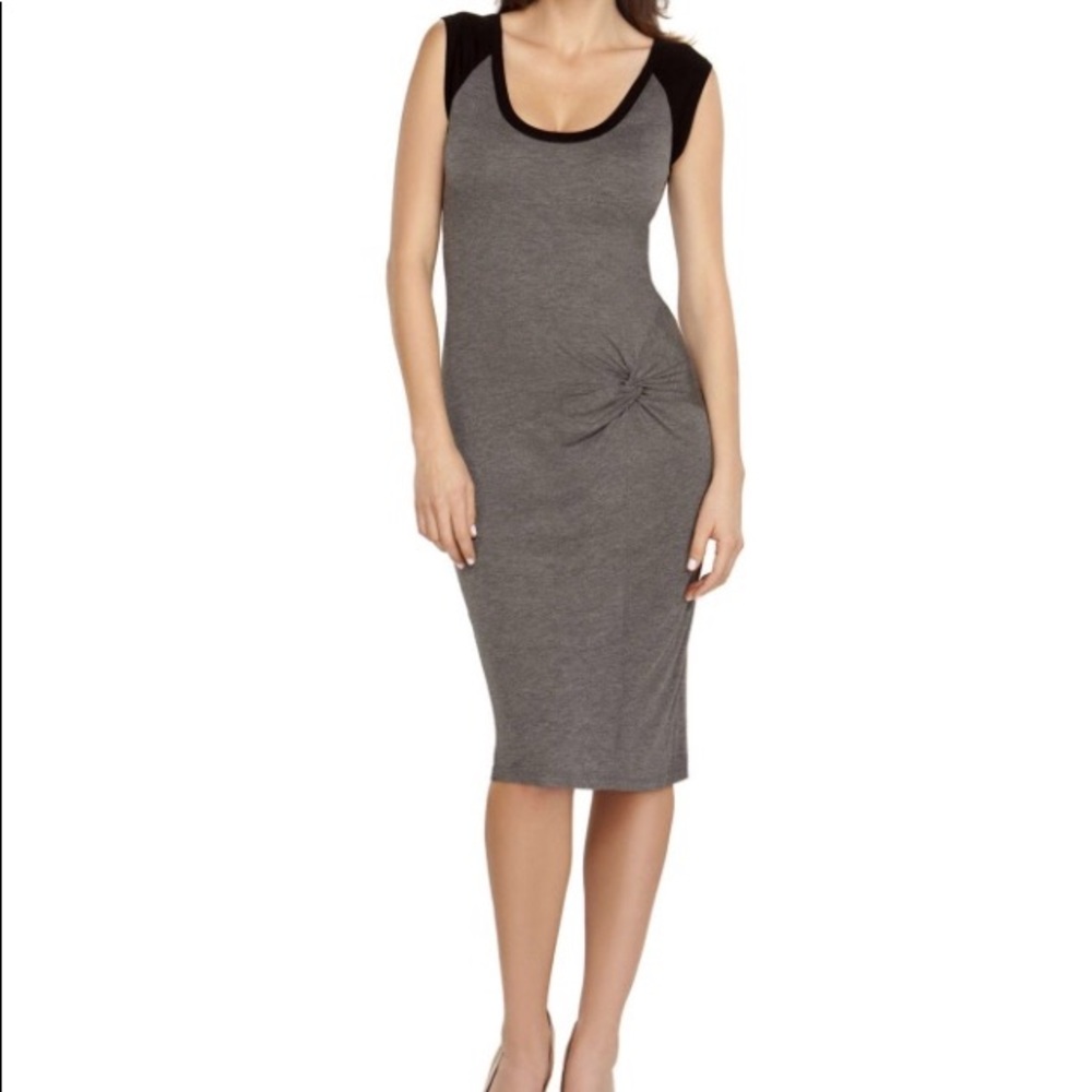 Kardashian Kollection Black & Gray Knot Dress Sm.